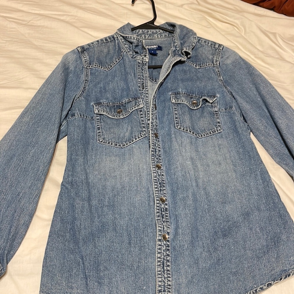 Denim button up